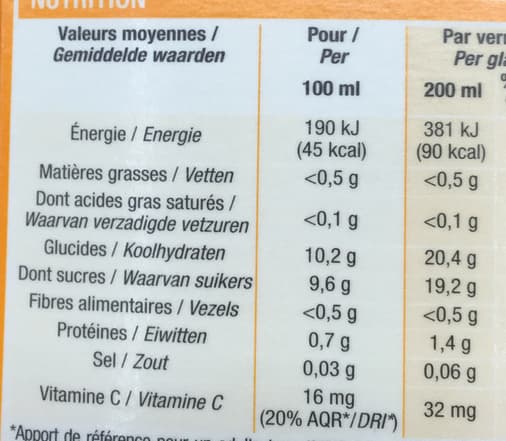 Cora Pur jus Orange Mangue packshot