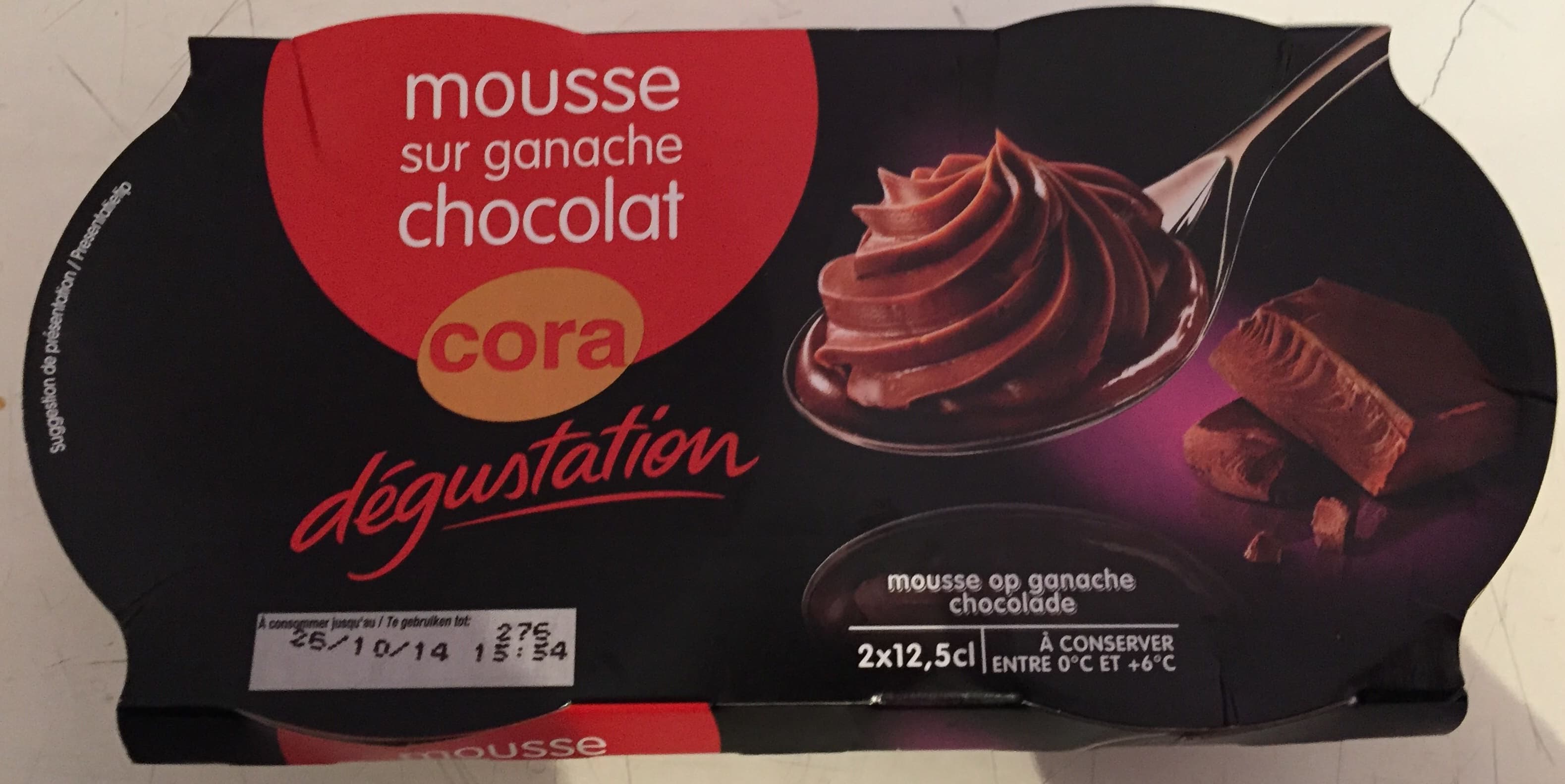 Cora Mousse sur ganache chocolat packshot