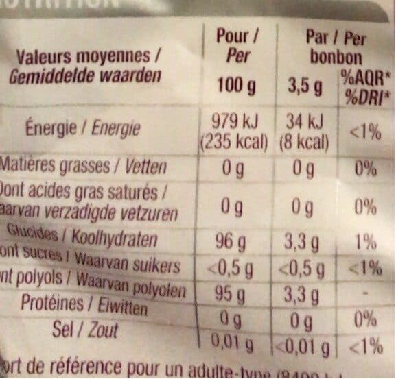 Cora Mini-bonbons sans sucres parfum fruits packshot