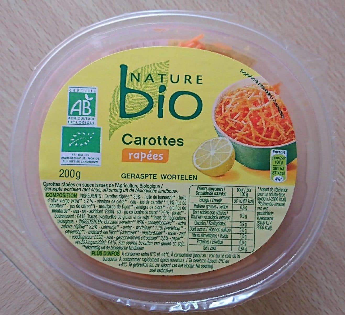Leader Price Carottes Râpées Bio packshot