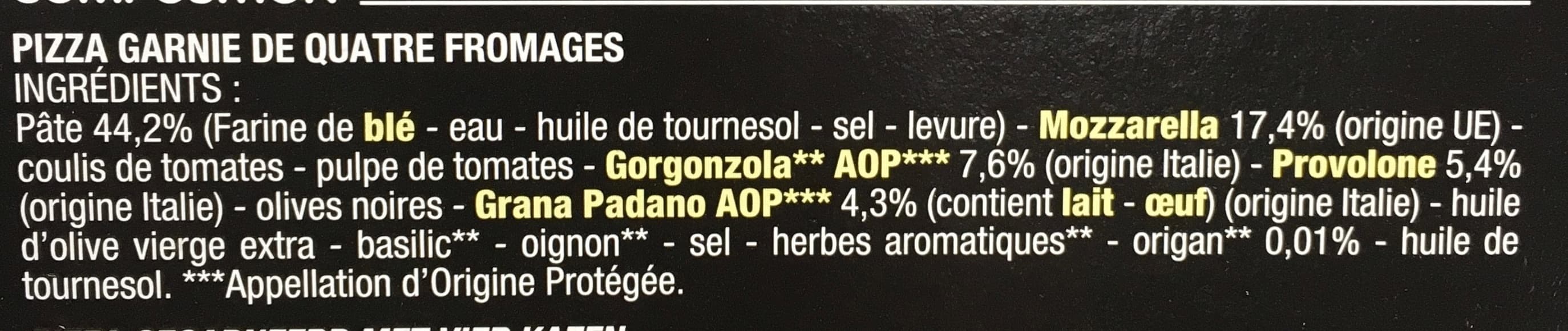 Cora Pizza 4 Fromages packshot