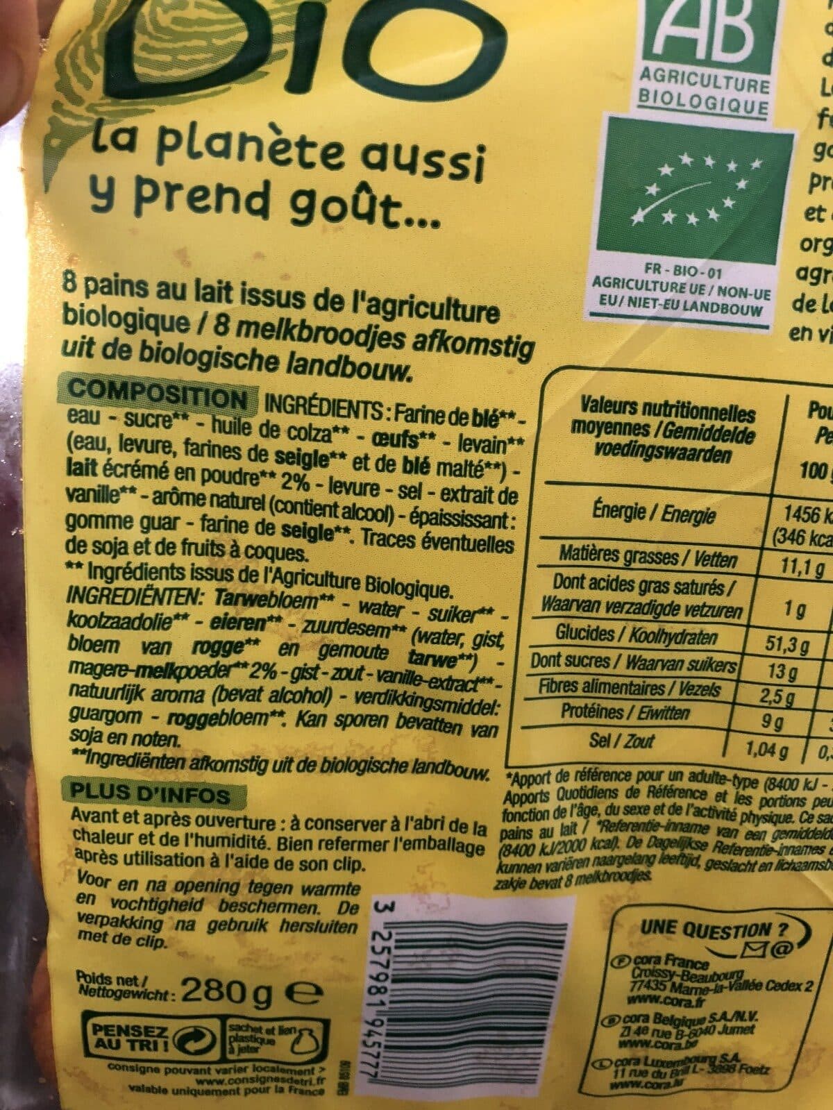 Cora Pains au lait packshot
