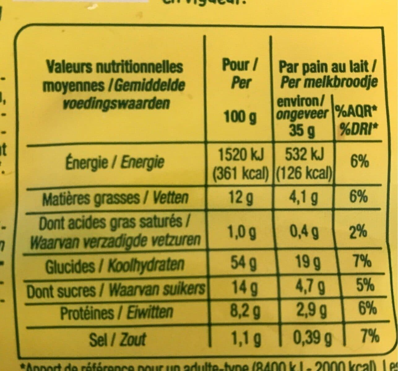 Cora Pains au lait packshot