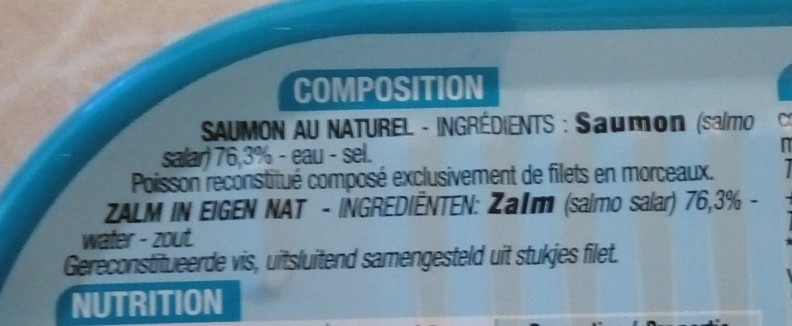 Cora Saumon au naturel packshot