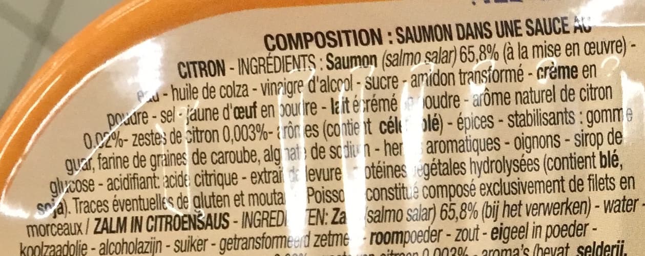 Cora Saumon sauce citron packshot
