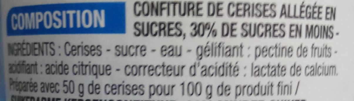 Cora Confiture allégée Cerise packshot