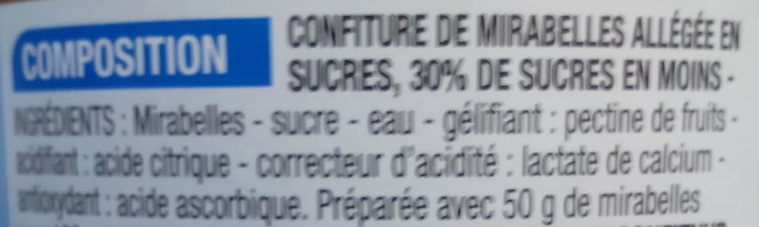 Cora Confiture allégée Mirabelle packshot