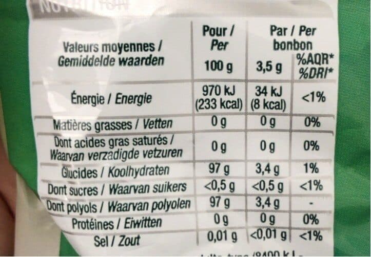 Cora Mini Bonbons Sans Sucre Thé Vert à La Menthe packshot