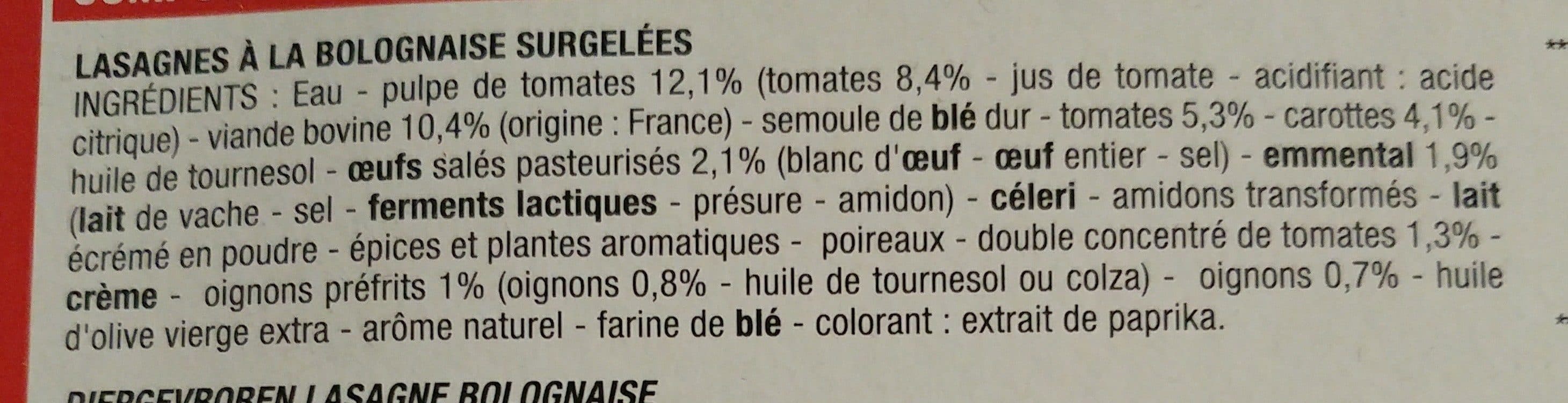 Cora Lasagnes bolognaise packshot