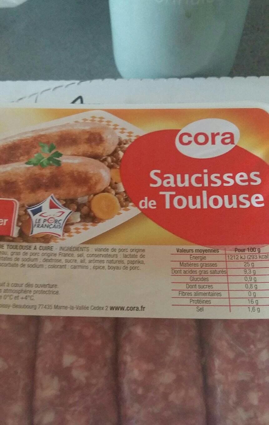 Cora 4 saucisses de Toulouse packshot