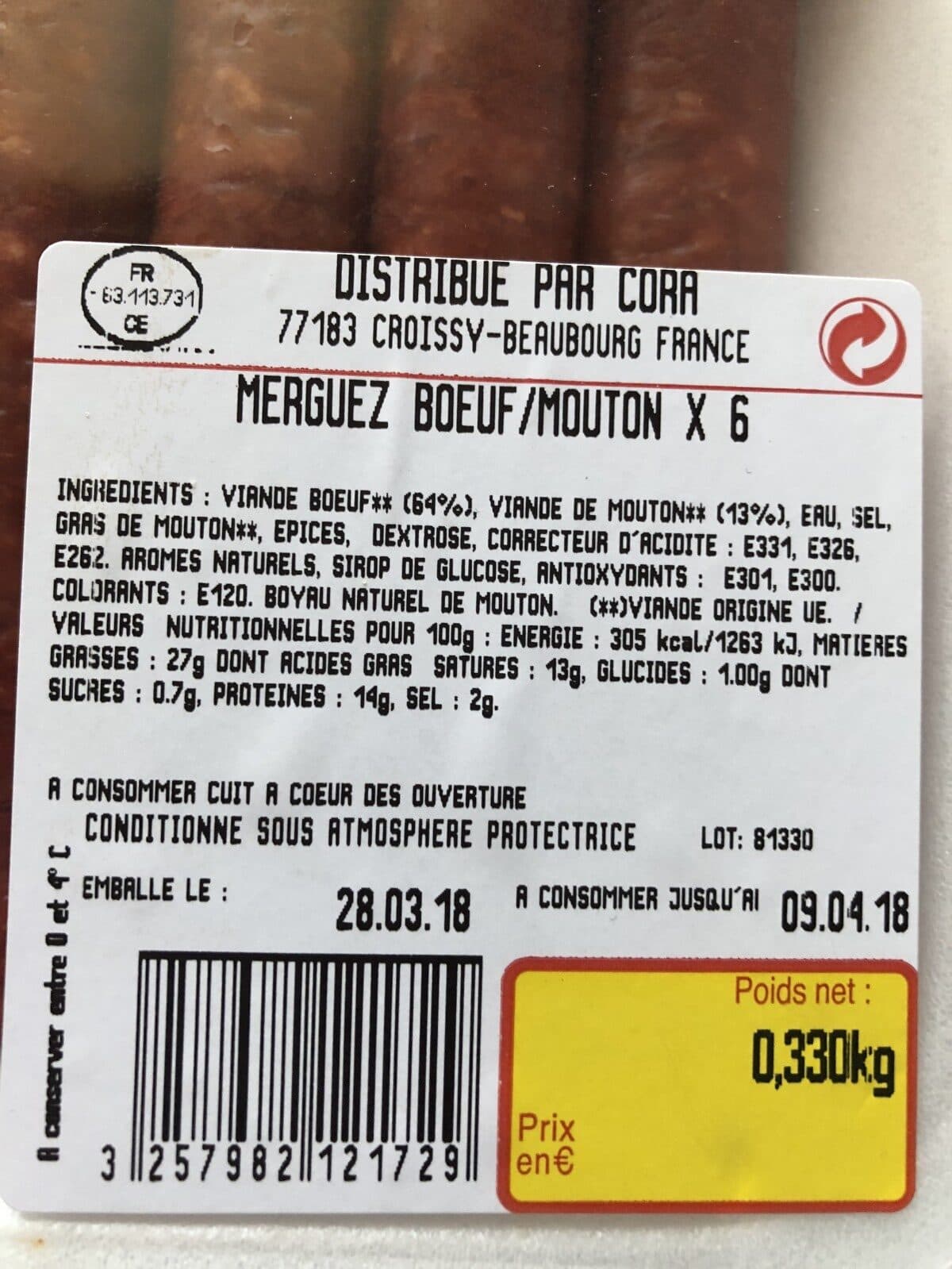 Cora Merguez packshot