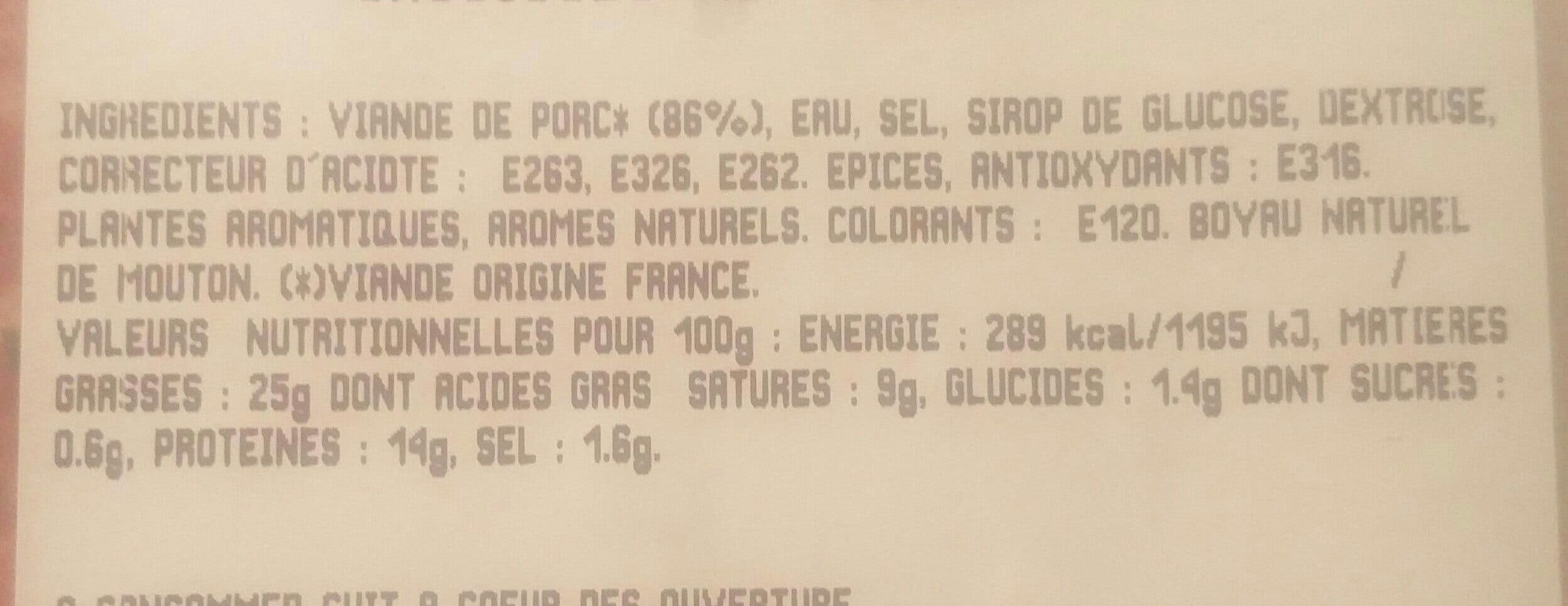 Open Food Facts Saucisses Aux Herbes packshot
