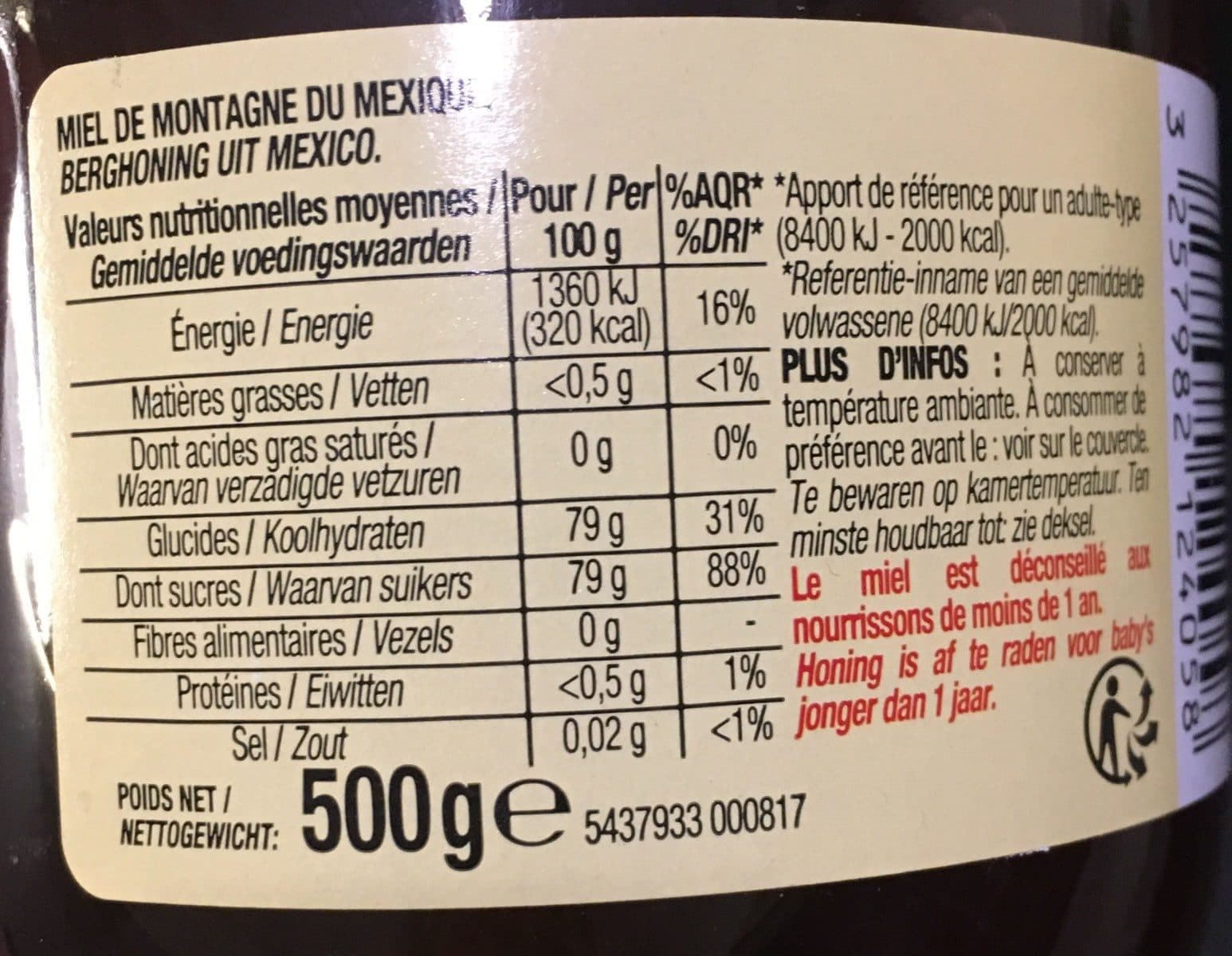 Cora Miel de montagne packshot