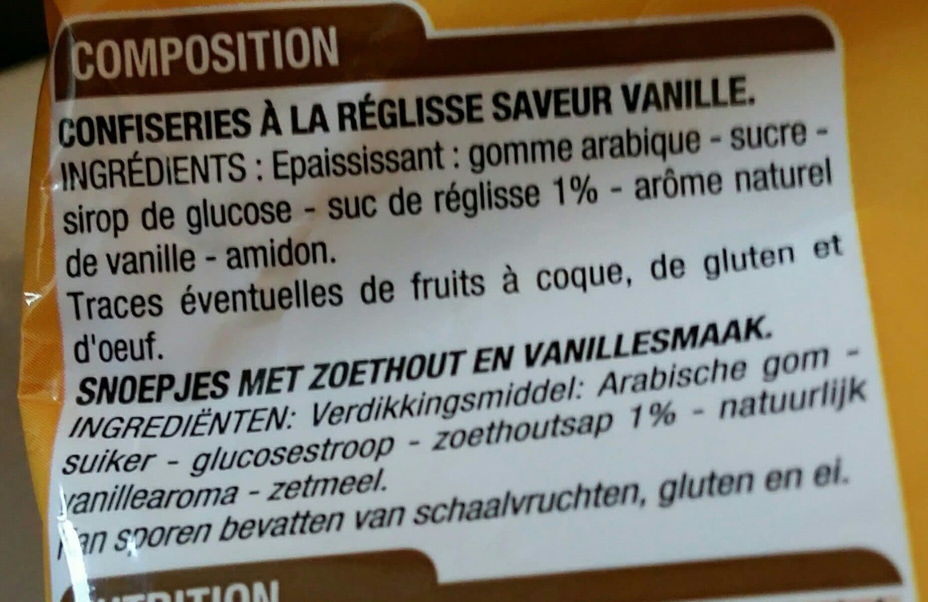 Cora Pâtes Réglisse Saveur Vanille packshot