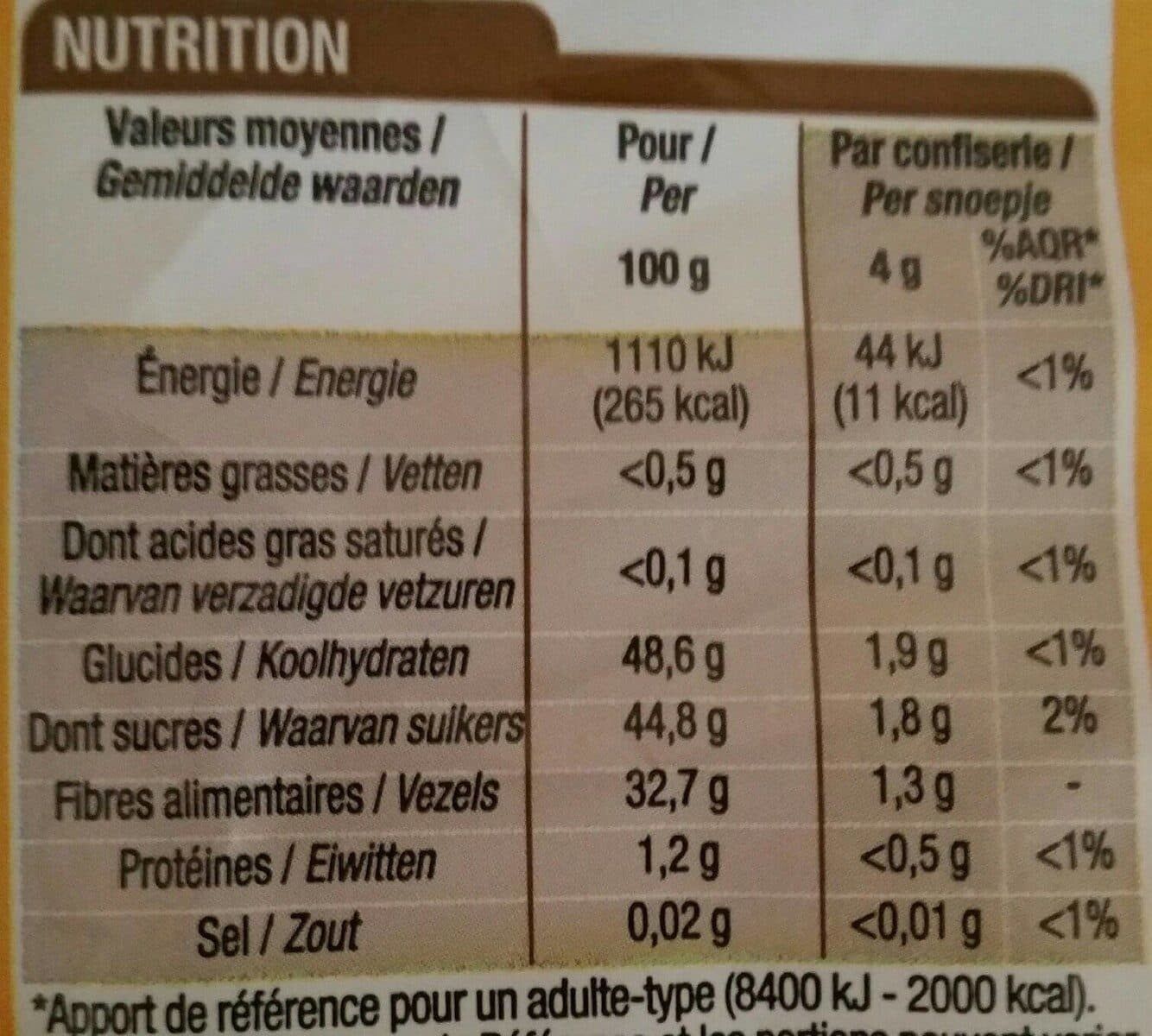 Cora Pâtes Réglisse Saveur Vanille packshot