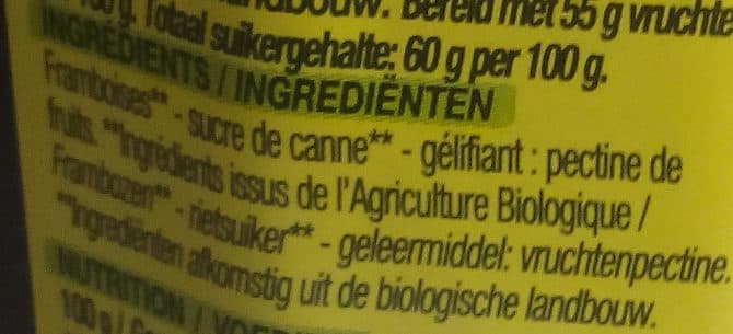 Nature Bio Confiture extra Framboise packshot