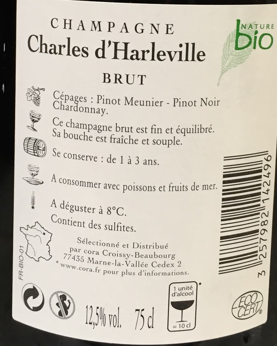 Charles d'Harleville Champagne brut Bio packshot
