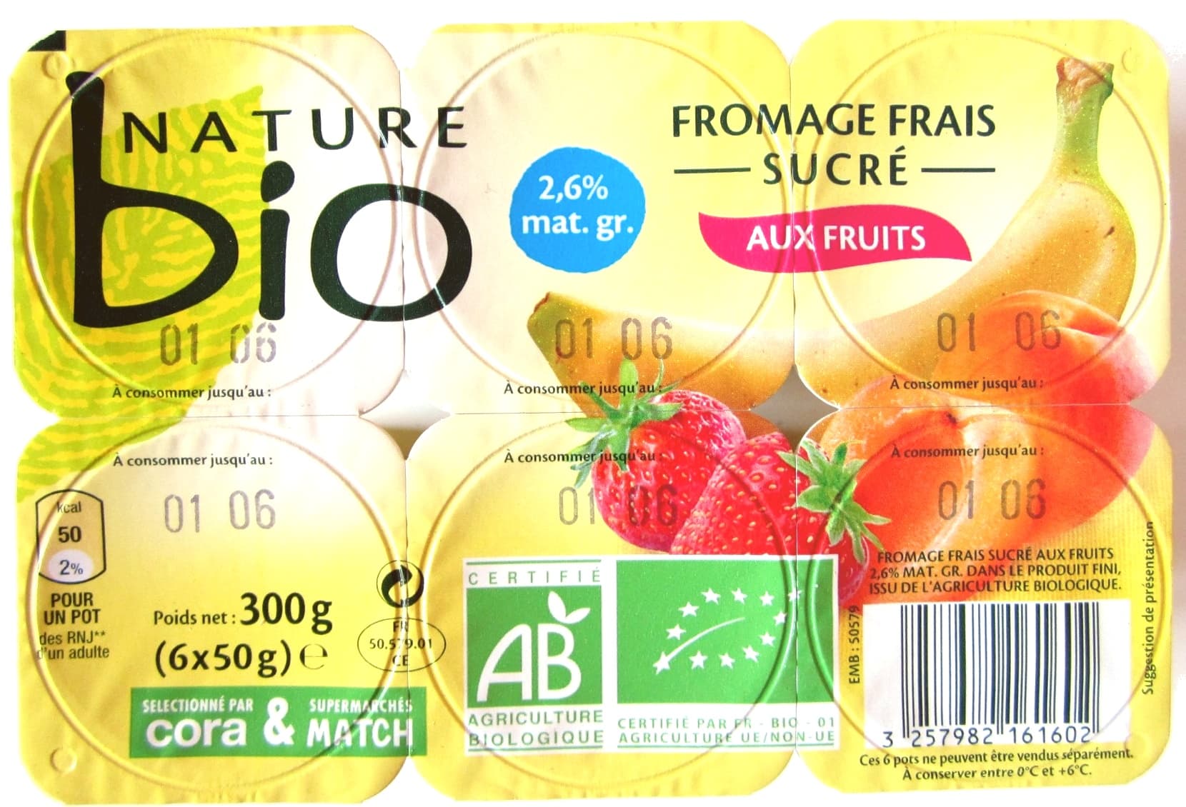 Nature Bio Fromage frais sucré aux fruits packshot