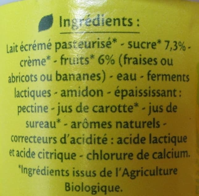 Nature Bio Fromage frais sucré aux fruits packshot