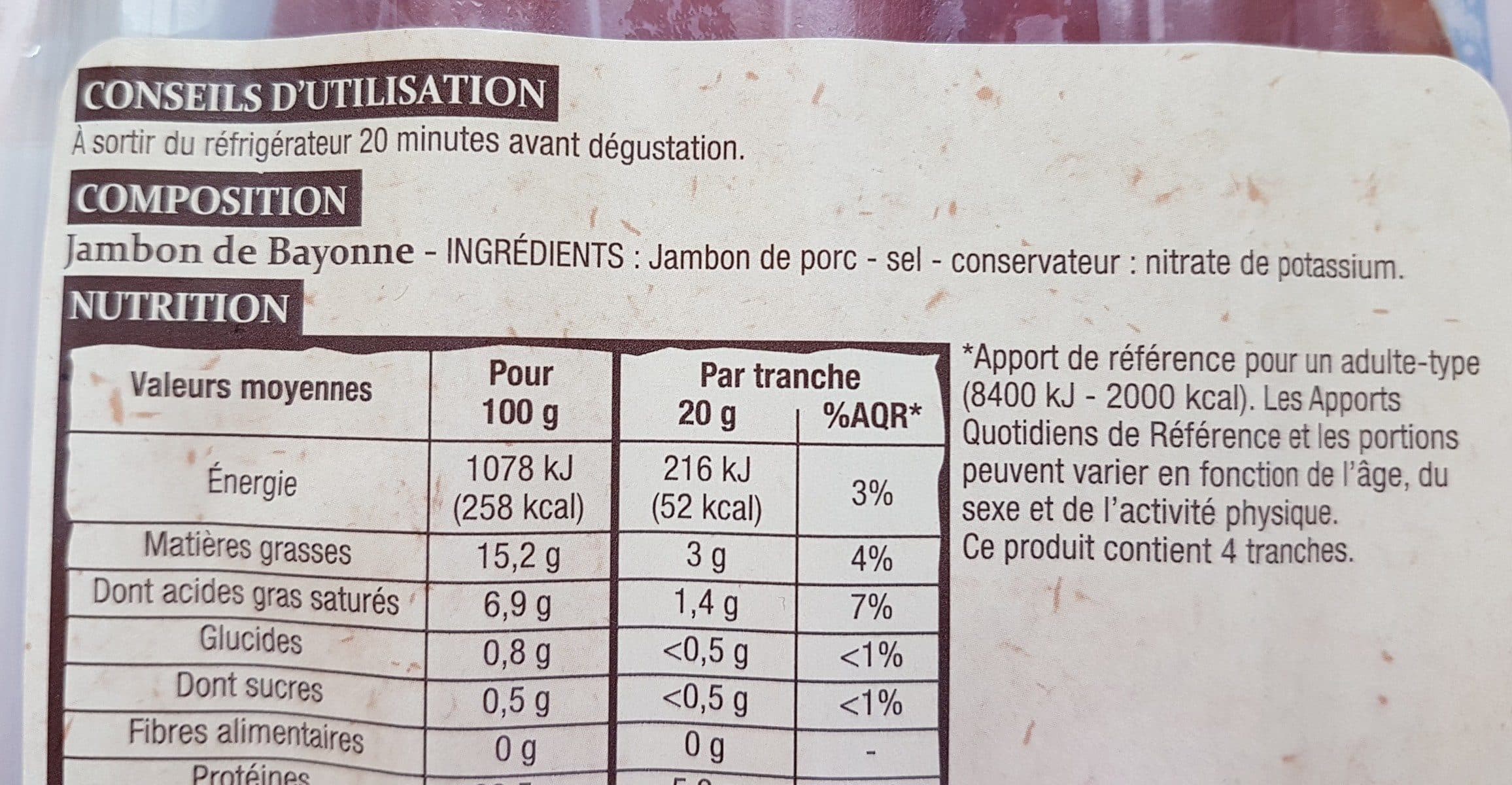 Patrimoine Gourmand Jambon de Bayonne 14 mois d'âge packshot