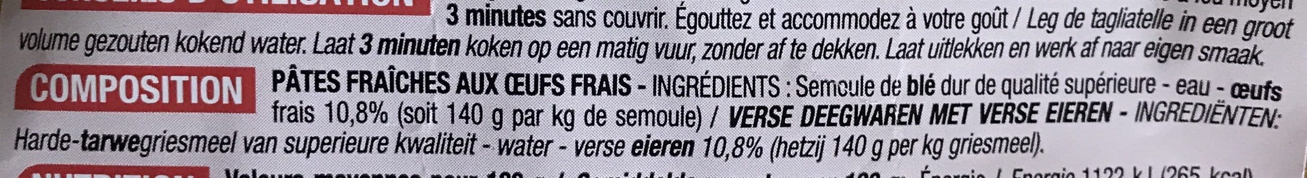 Cora Tagliatelles Fraîches packshot