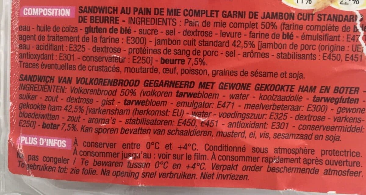 Cora Jambon beurre Pain de Mie Complet packshot