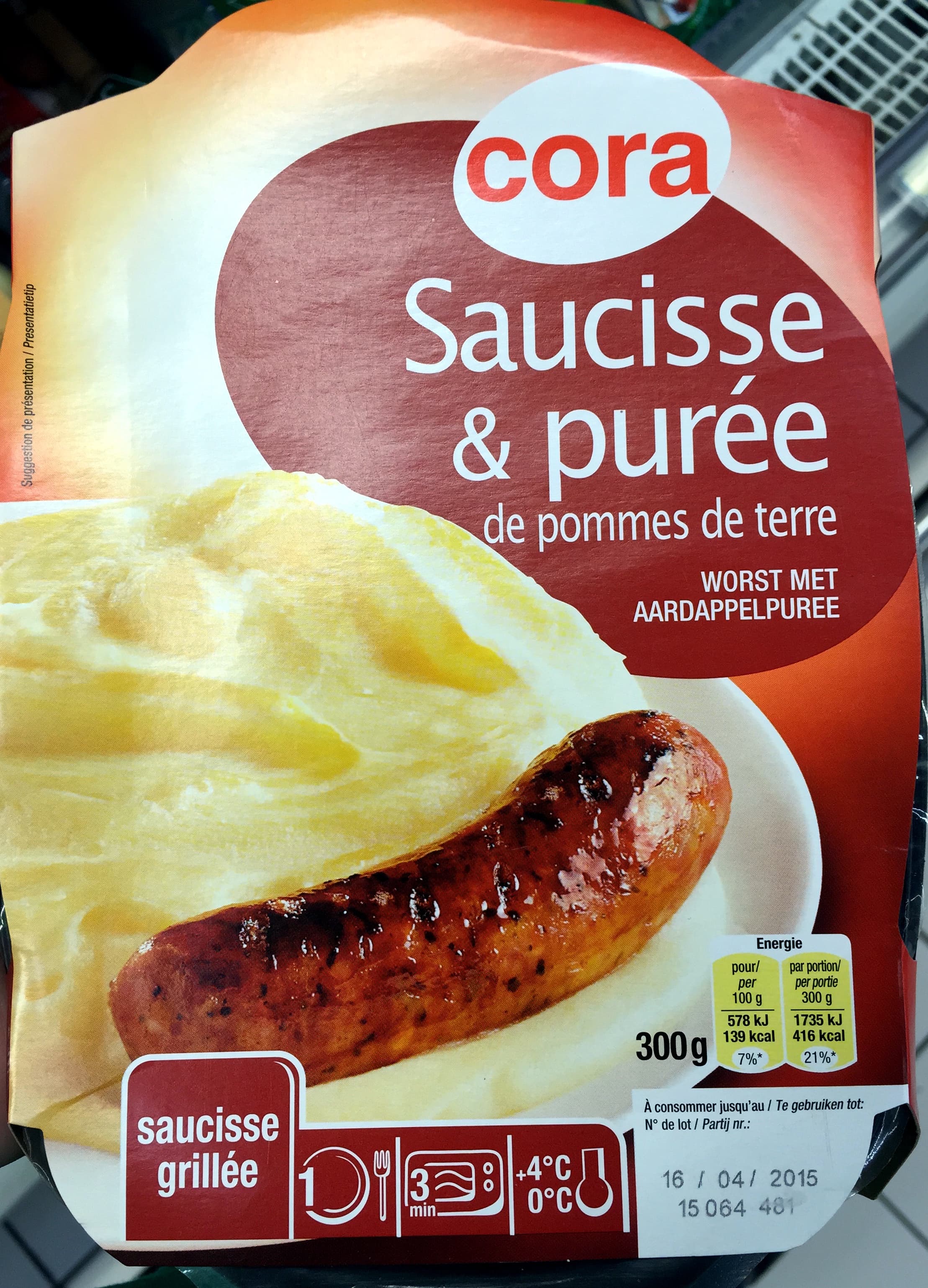 Cora Saucisse & purée de pommes de terre packshot