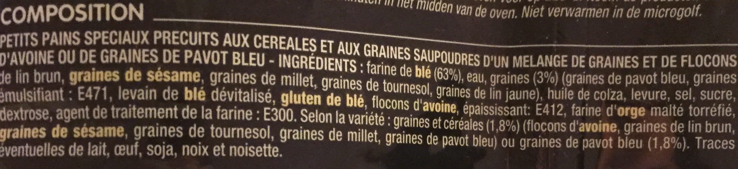 Cora Petits pains précuits graines de pavot & céréales packshot