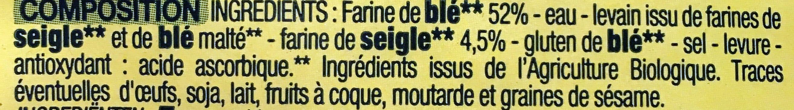 Nature Bio Demi-baguettes précuites de campagne packshot