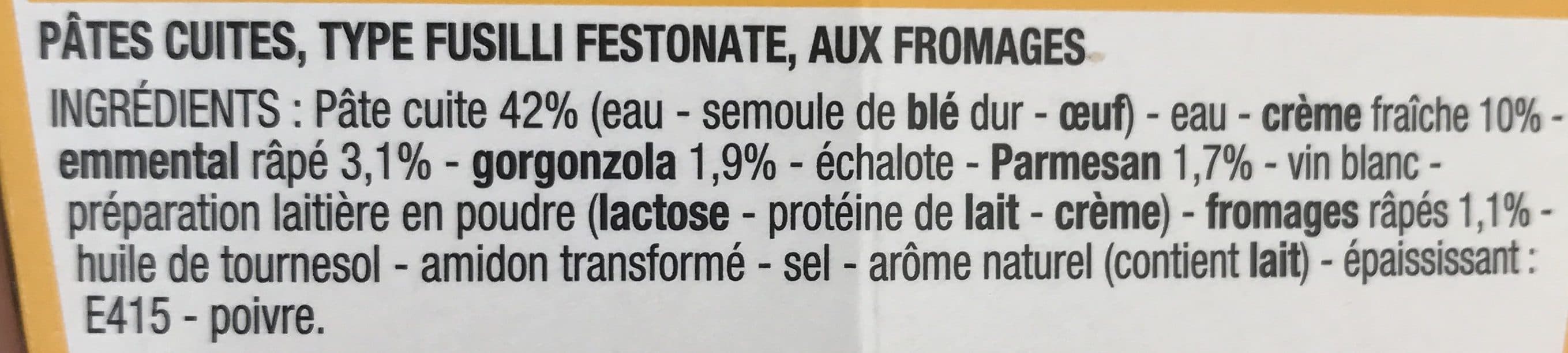 Cora Fusili festonate aux fromages packshot