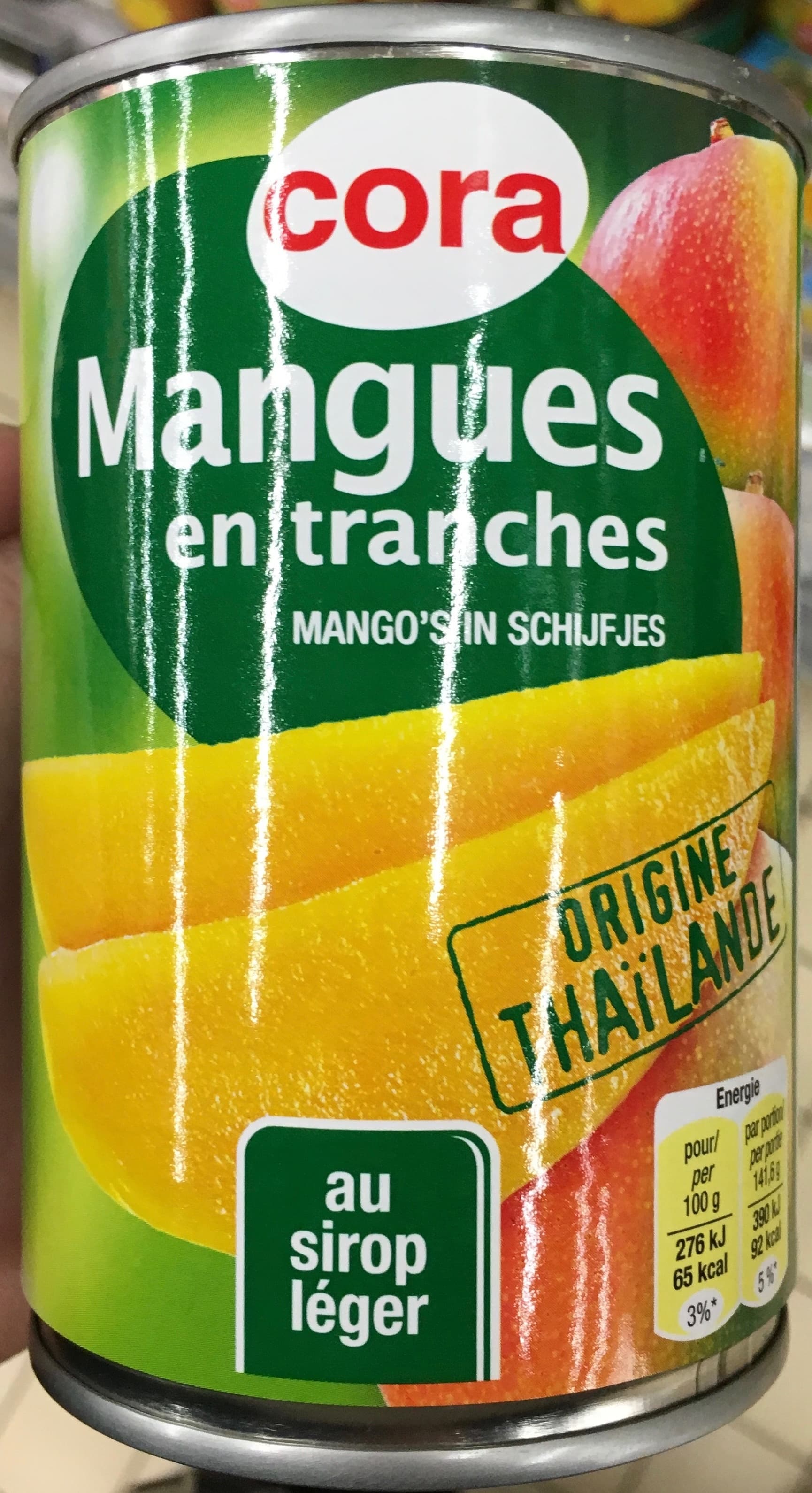 Cora Mangues en tranches au sirop léger packshot