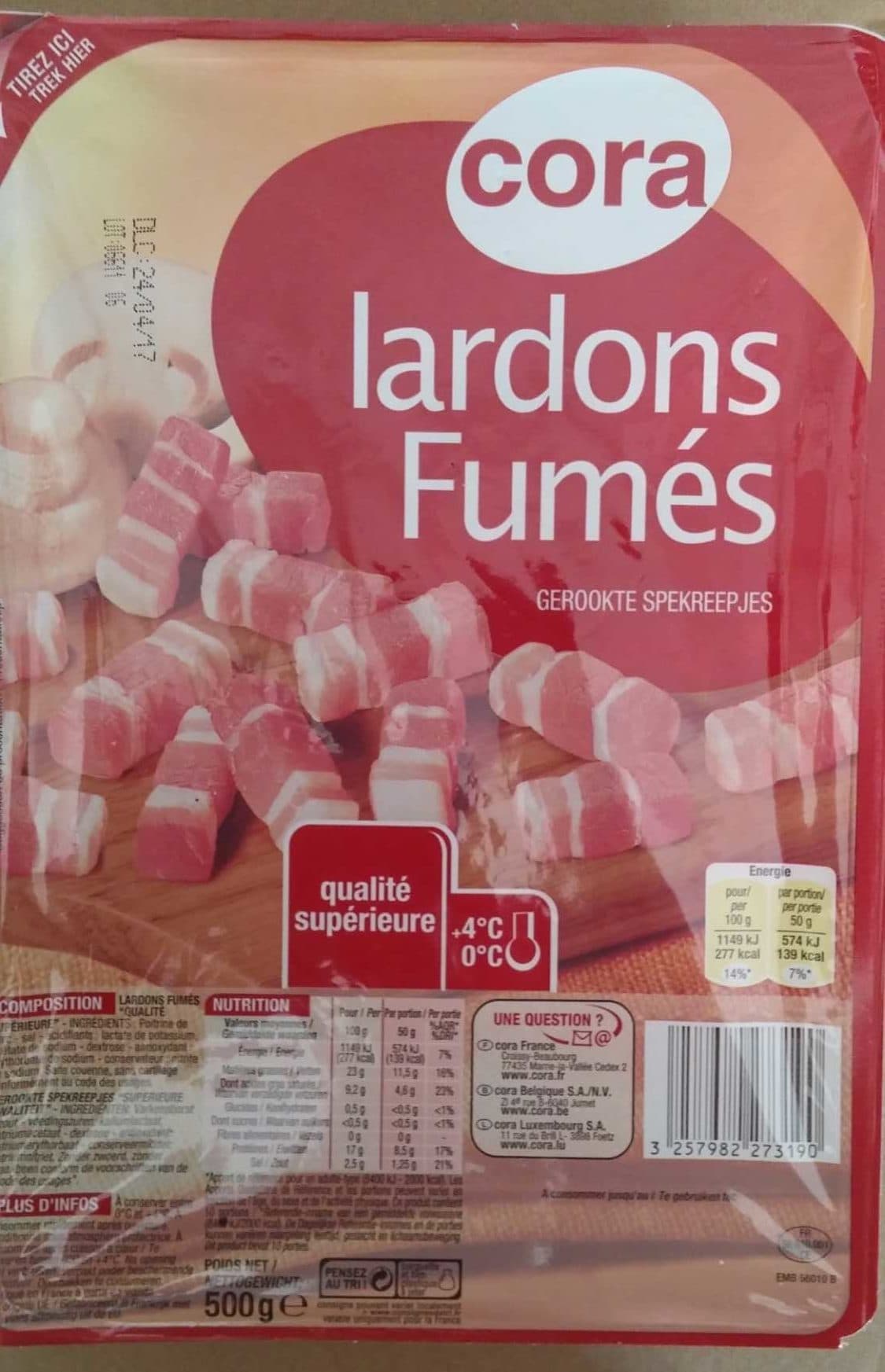 Cora Lardons fumés packshot