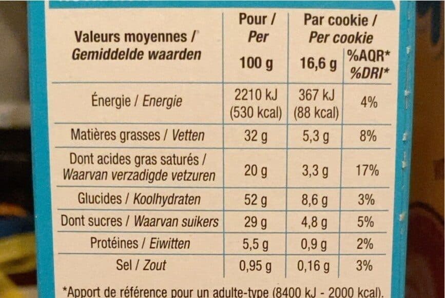 Cora Cookies pépites de chocolat noix de coco packshot
