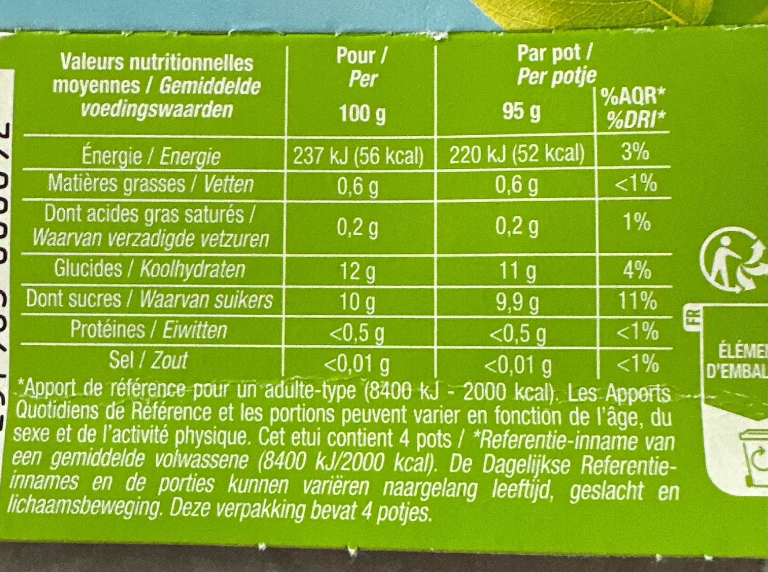 Cora Puree de pomme sans sucres ajoutes packshot