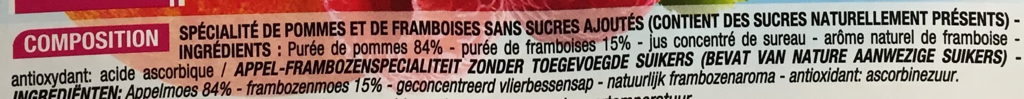Cora Sans sucres ajoutés Pomme Framboise packshot