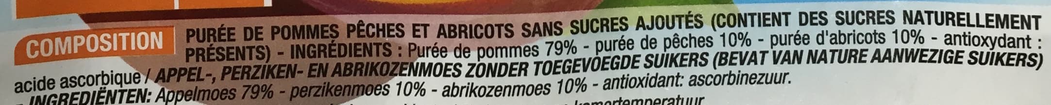 Cora Sans sucres ajoutés Pomme Pêche Abricot packshot