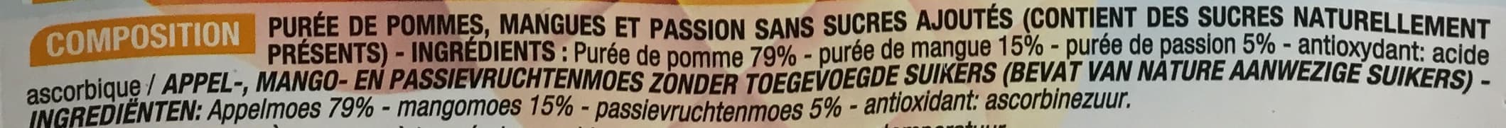 Cora Compote sans sucres ajoutés pomme mangue passion packshot