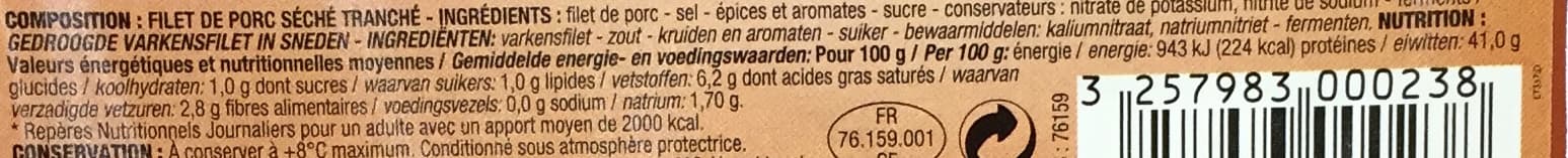 Cora Filet de porc séché packshot