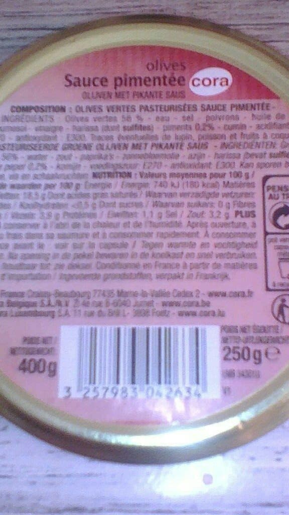 Cora Olives sauce pimentee packshot