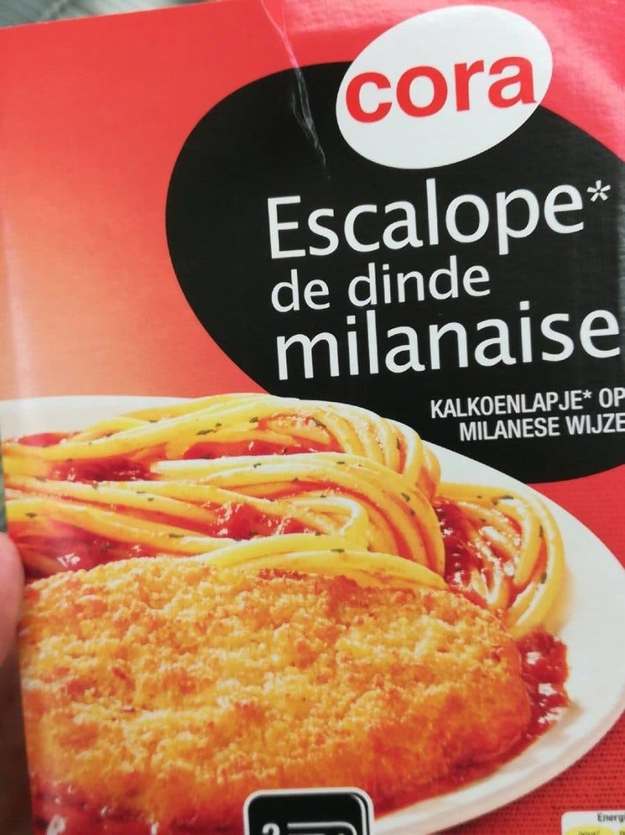 Cora Escalope de dinde milanaise, spaghetti sauce tomate packshot