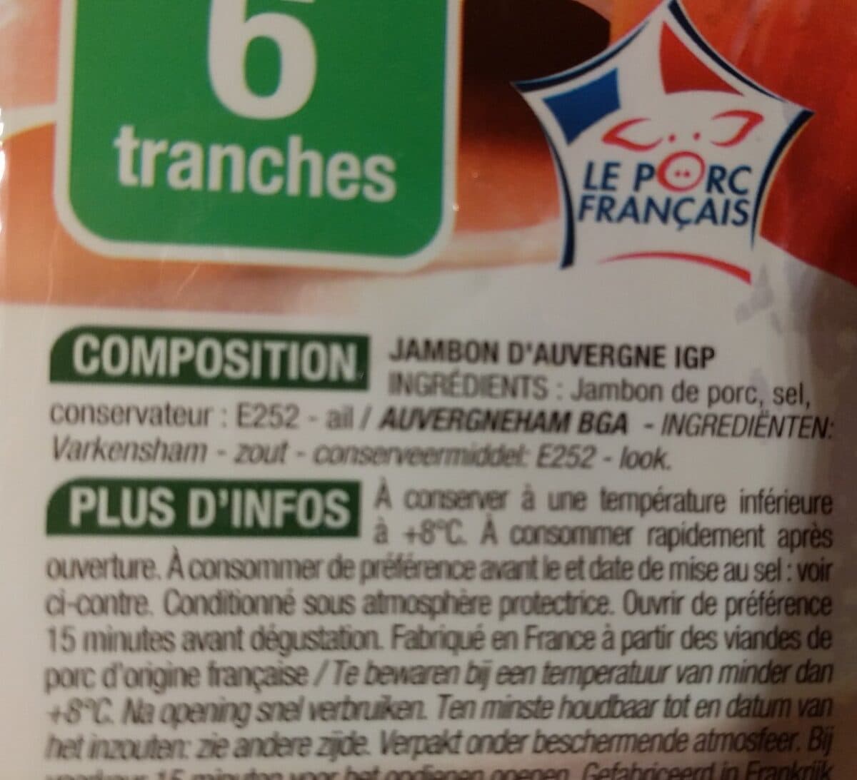 Cora Jambon d'Auvergne packshot