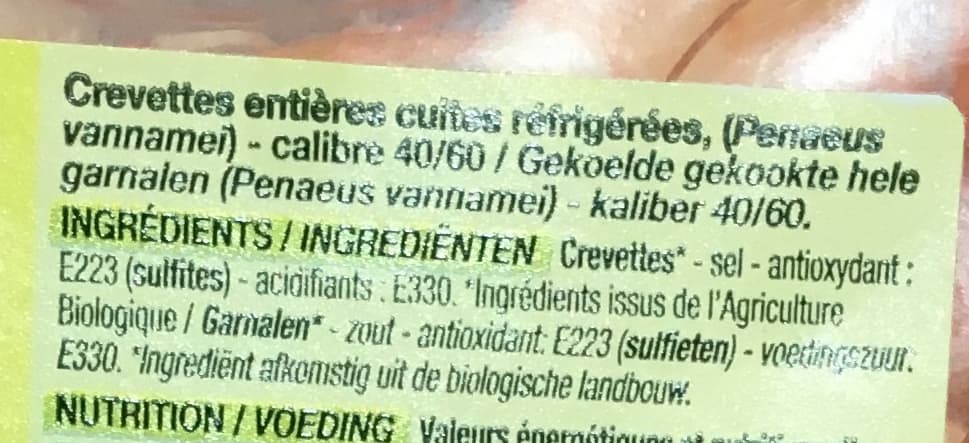 Nature Bio Crevettes packshot