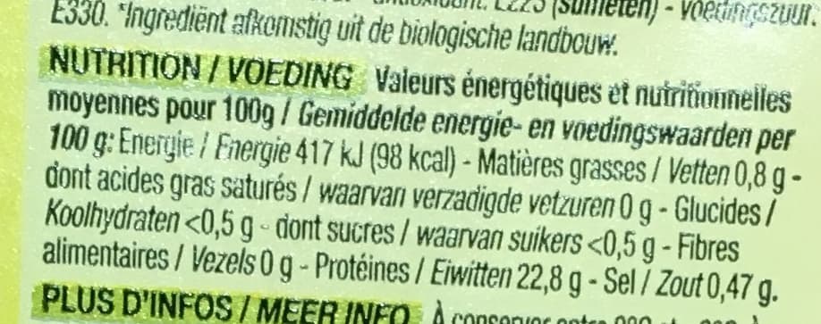 Nature Bio Crevettes packshot