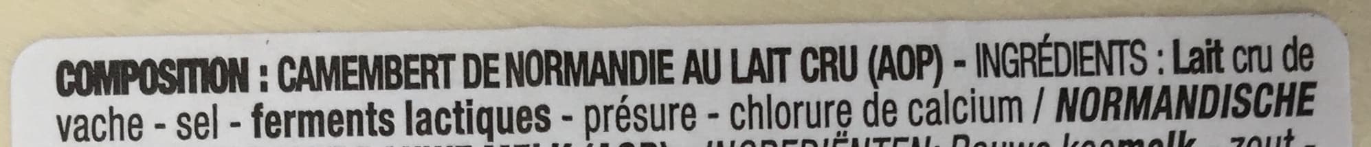Cora Camembert de Normandie AOP au lait cru (21,9 % MG) packshot