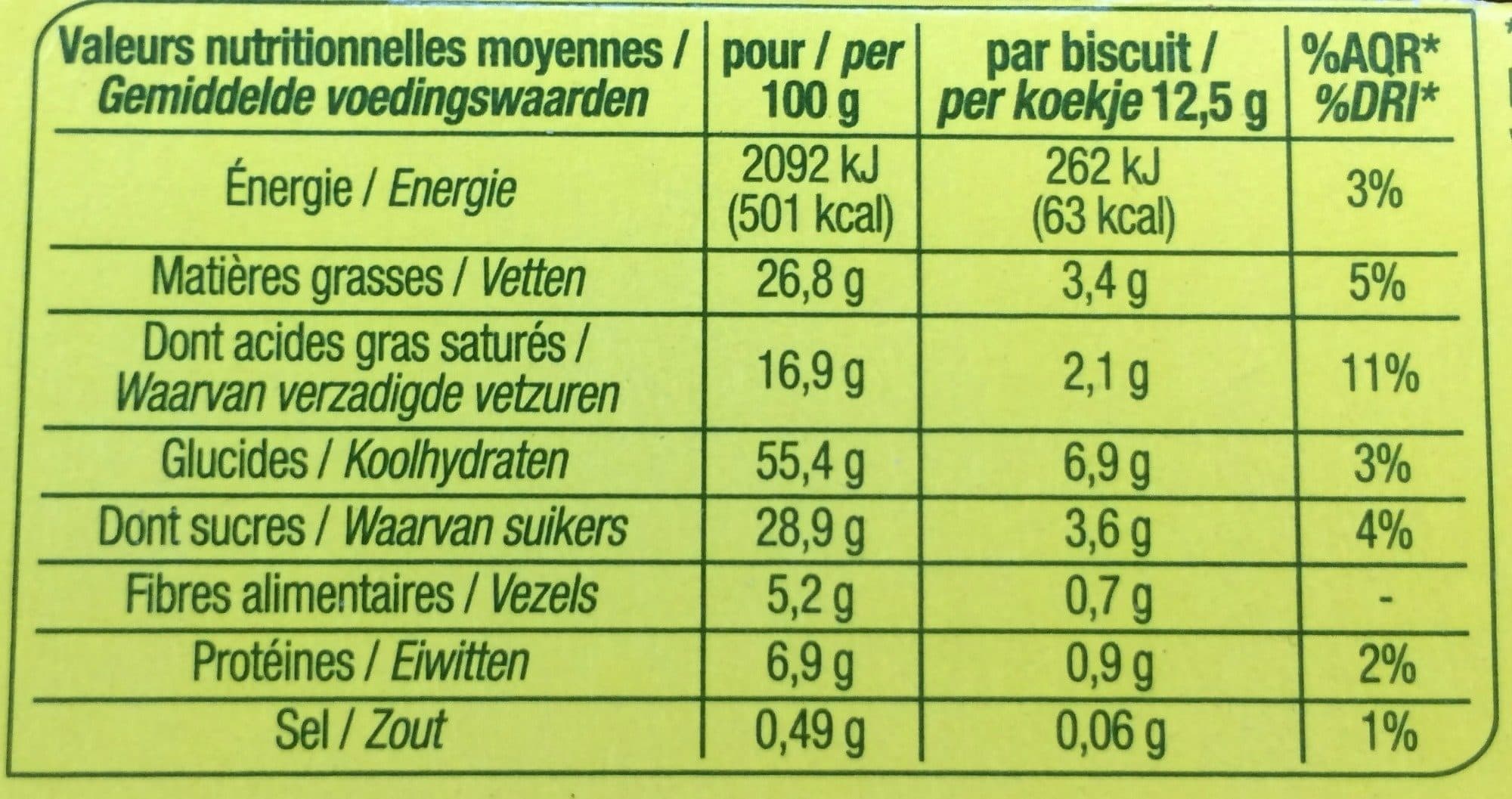 Nature Bio 12 petits beurre chocolat noir packshot
