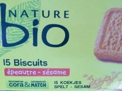 Nature bio Biscuit épeautre sésame packshot
