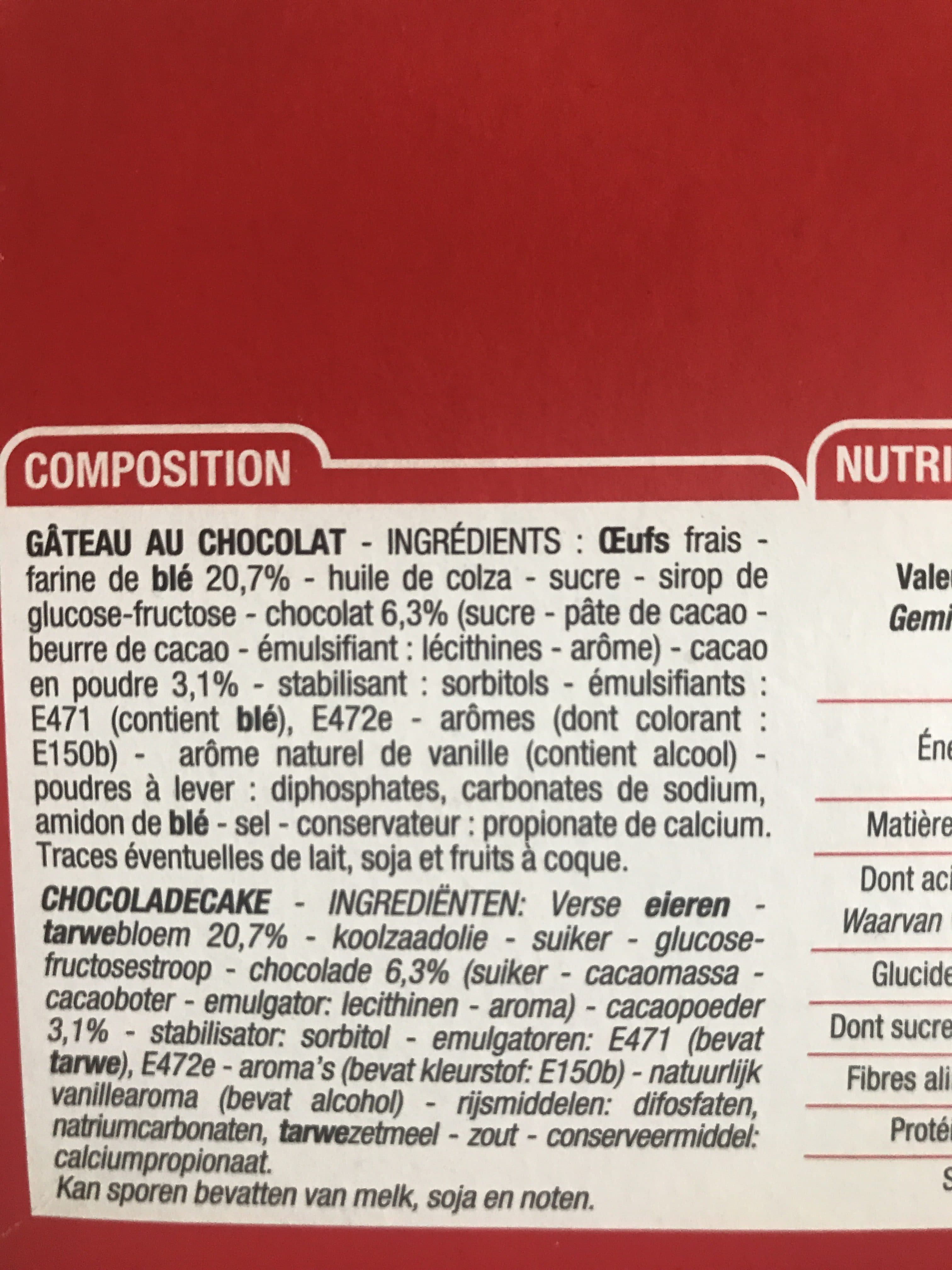 Cora Gâteau Au Chocolat, packshot