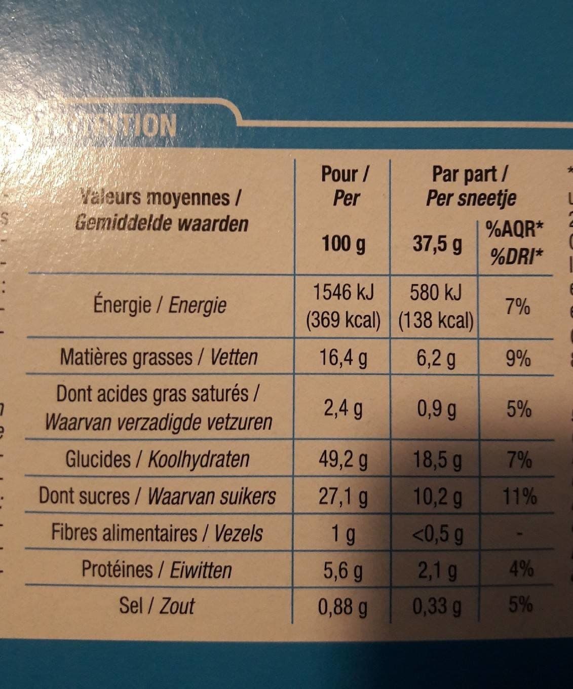 Cora Gâteau au lait entier packshot