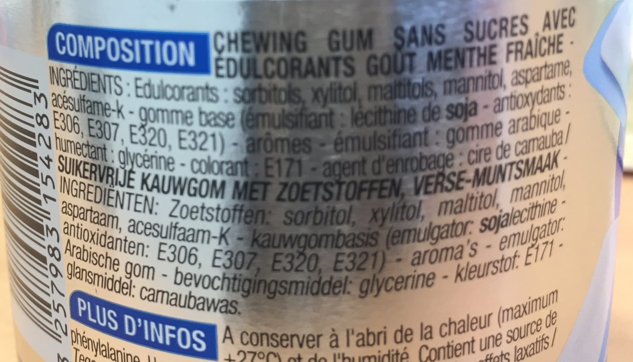 Cora Chewing gum parfum menthe fraiche packshot