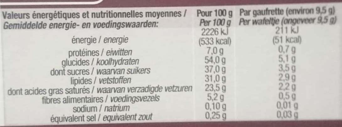 Cora Gaufrettes Enrobées Chocolat packshot